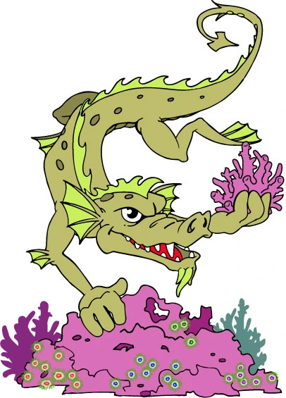 Sea monster illustration